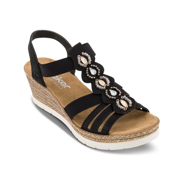 Rieker sandal - sort 619B2-00