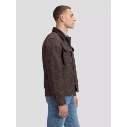 Lee loose corduroy collar mix overshirt - chocolate torte