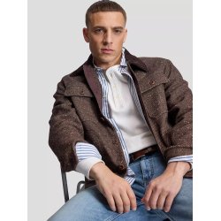 Lee loose corduroy collar mix overshirt - chocolate torte
