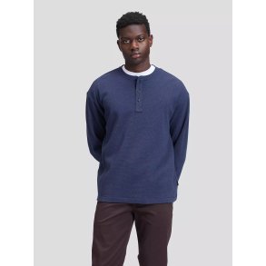 Lee Slim Henley tee - indigo heather