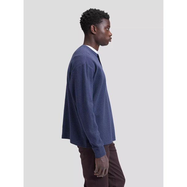 Lee Slim Henley tee - indigo heather