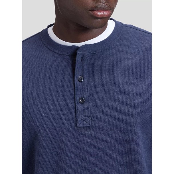 Lee Slim Henley tee - indigo heather