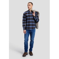 Lee Clean western shirt - blue/chocolate torte