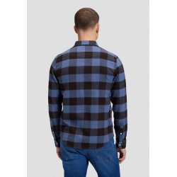 Lee Clean western shirt - blue/chocolate torte