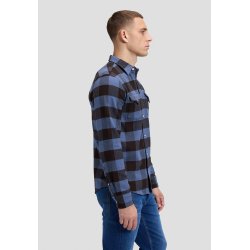 Lee Clean western shirt - blue/chocolate torte