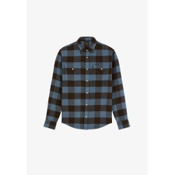 Lee Clean western shirt - blue/chocolate torte