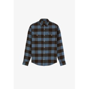 Lee Clean western shirt - blue/chocolate torte
