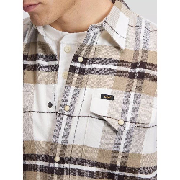 Lee Regular clean western shirt - chocolate plaid