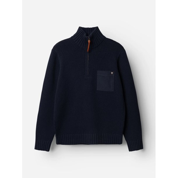 Blue de genes BGfraser zip knit - dark navy 