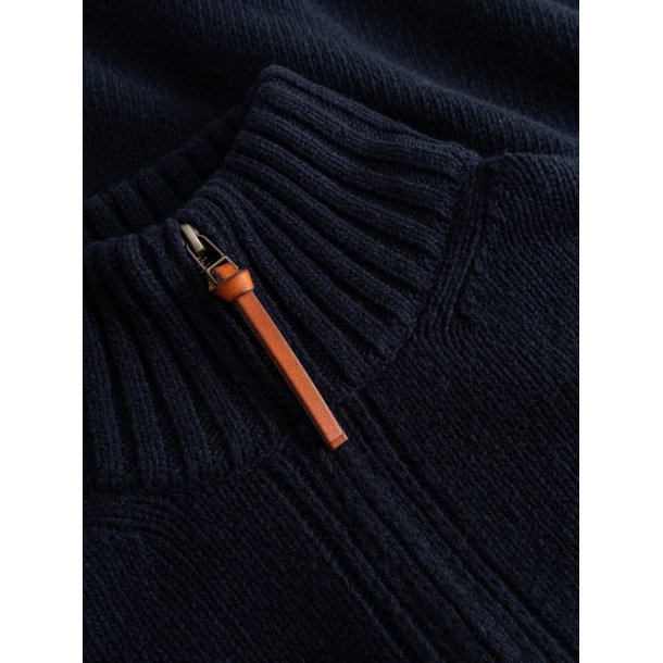 Blue de genes BGfraser zip knit - dark navy 