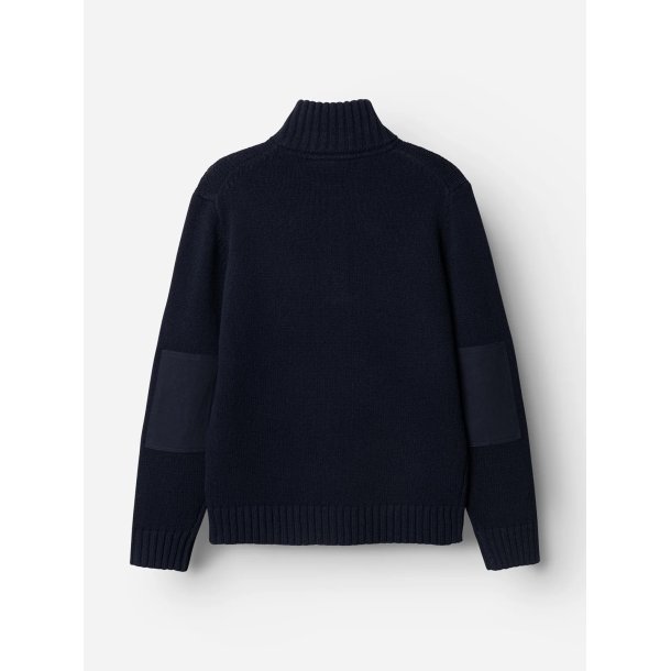 Blue de genes BGfraser zip knit - dark navy 