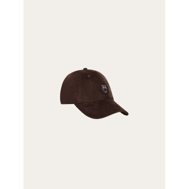 Knowledge Cotton Corduroy badge cap - chocolate torte 4230030