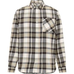 Knowledge Cotton Dune regular checked flannel shirt - brown check 1146801435