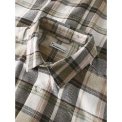 Knowledge Cotton Dune regular checked flannel shirt - brown check 1146801435