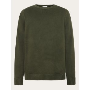 Knowledge Cotton Crew neck core sweater - forest night 1080032