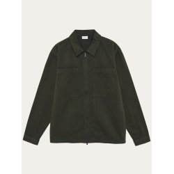 Knowledge Cotton Twill zip overshirt - forrest night 1190075
