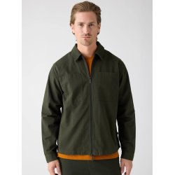 Knowledge Cotton Twill zip overshirt - forrest night 1190075