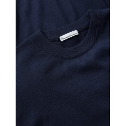 Knowledge Cotton Merino crew neck core sweater - total eclipse 1080068