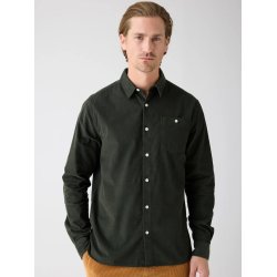 Knowledge Cotton Dune regular corduroy shirt - forest night 1090053