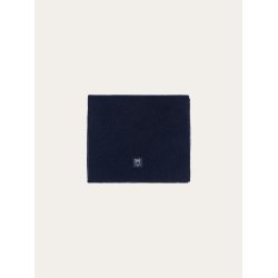 Knowledge Cotton Merino badge scarf - total eclipse 4220004
