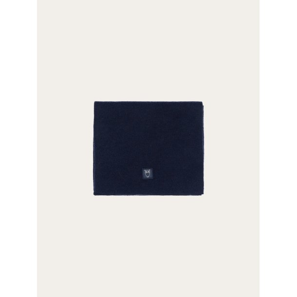 Knowledge Cotton Merino badge scarf - total eclipse 4220004