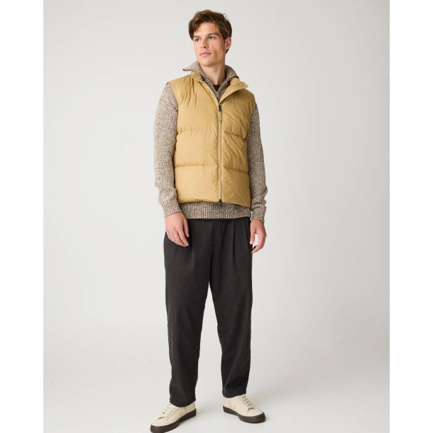 Knowledge Cotton Vent 90 puffer vest - kelp melange 