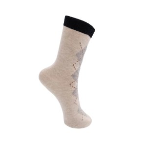 Black Colour Bassie sock - Sand (latte)  