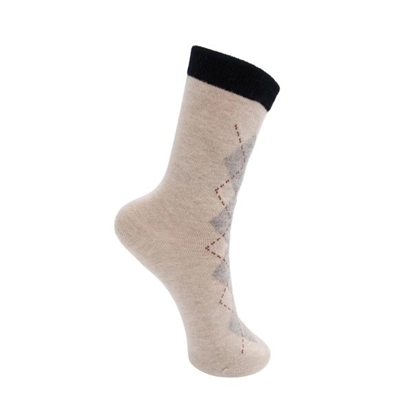 Black Colour Bassie sock - Sand (latte)  