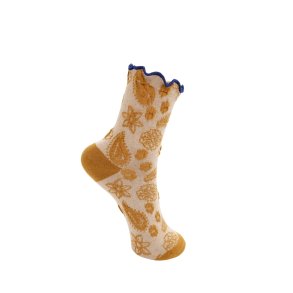 Black Colour Flow sock - gul (mustard)