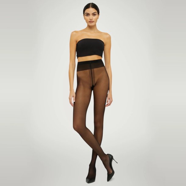 Wolford Individual 10 tights ultra sheer mat look - nearly black 