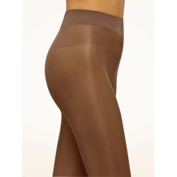 Wolford Satin touch 20 tights shimmering ekstra-wide waistband - coca