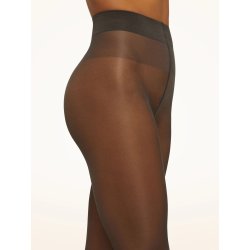 Wolford Satin touch 20 tights shimmering ekstra-wide waistband - nearly black 