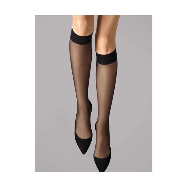 Wolford Satin touch 20 knee-high sheer with a light sheen - sort