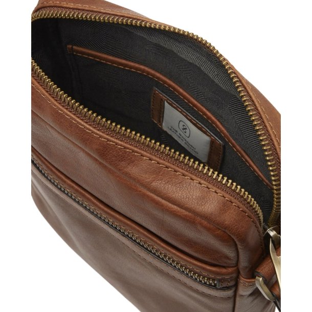 Saddler Valle Brushed brass taske - brun 