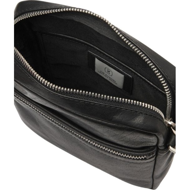 Saddler Valle Brushed silver taske - sort 