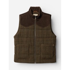 Blue de genes BGalec Skotch waistcoat - brown check 