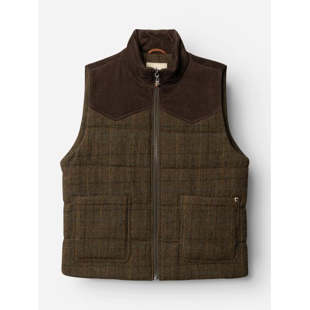 Blue de genes BGalec Skotch waistcoat - brown check 