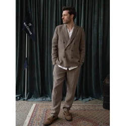 Blue de G�nes Cricket Lin blazer - grey mel. 