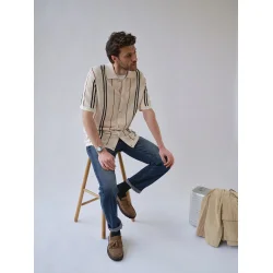 Blue de G�nes Walter S/S Cardigan - Chalk 