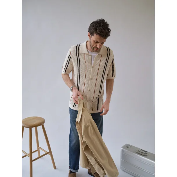 Blue de G�nes Walter S/S Cardigan - Chalk 