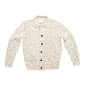Blue de Gnes Sakura knit cardigan - stone mel