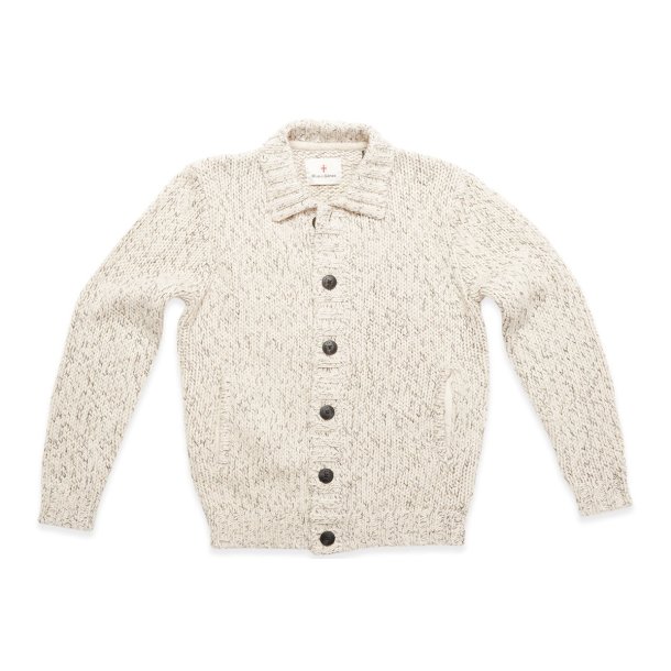 Blue de Gnes Sakura knit cardigan - stone mel