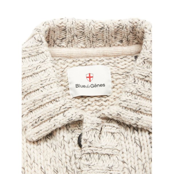 Blue de Gnes Sakura knit cardigan - stone mel