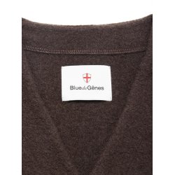 Blue de Gnes Koi wool gilet - chocolate 