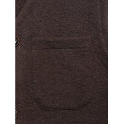 Blue de Gnes Koi wool gilet - chocolate 