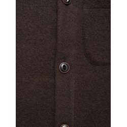 Blue de Gnes Koi wool gilet - chocolate 