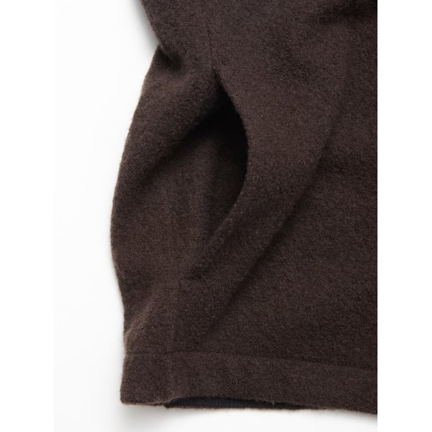 Blue de Gnes Koi wool gilet - chocolate 