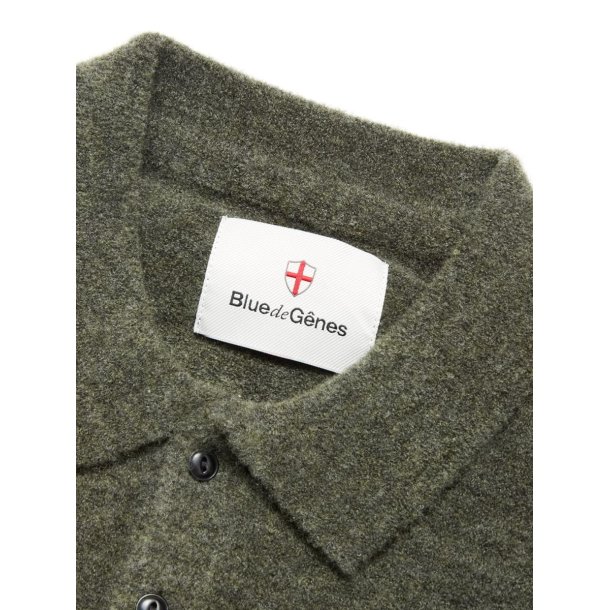 Blue de Gnes Malakka polo knit - Army 