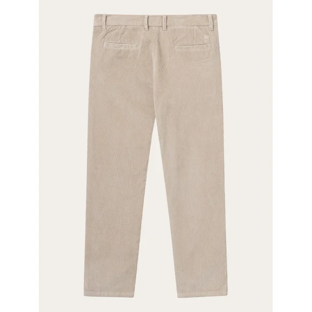 Knowledge Cotton Chuck Regular 8-Wales Corduroy Chino Pants - light feather gray 