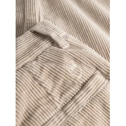 Knowledge Cotton Chuck Regular 8-Wales Corduroy Chino Pants - light feather gray 